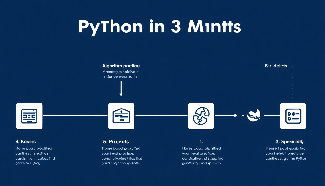 3개월 완성 파이썬 학습 4단계 로드맵 인포그래픽