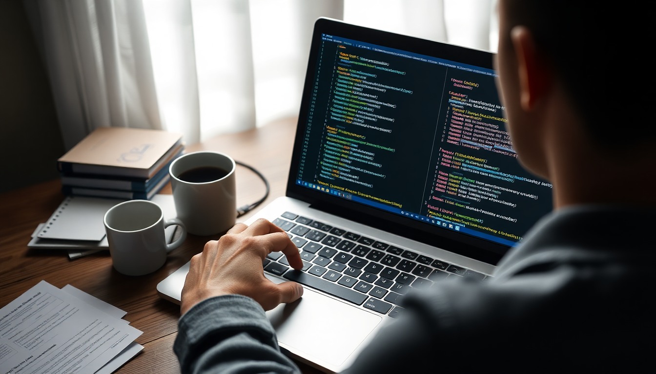 비전공자가 파이썬을 이용해 로또 번호 생성기 등 작은 프로젝트를 만드는 모습